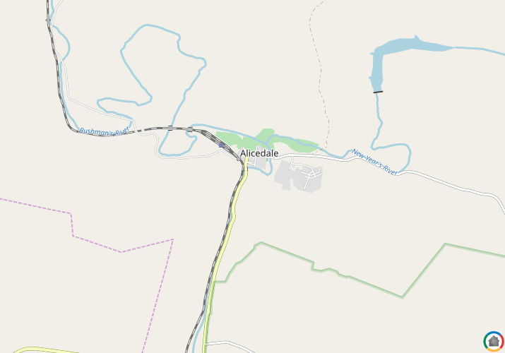 Map location of Alicedale
